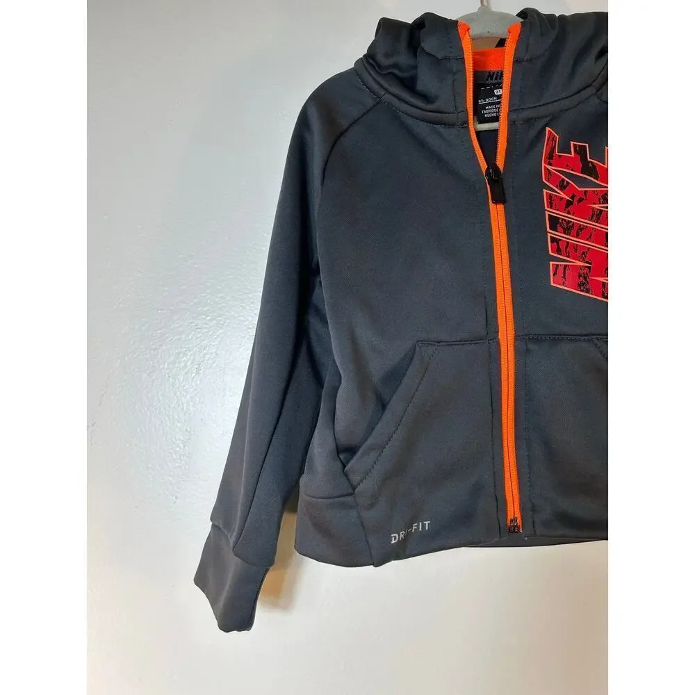 NIKE Boy’s Therma Fleece Dri-fit Full Zip Hooded Jacket / Size: 2T